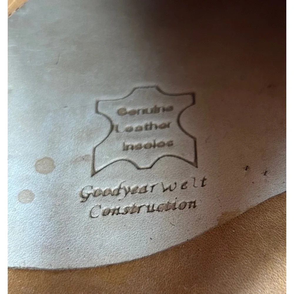 Grant Stone Derby Shoes Mens 10D Sand Suede Dirty Buck Goodyear Welt Brick Sole